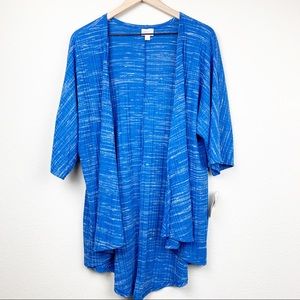 Lularoe Lindsay Kimono Cardigan Blue NWT Small